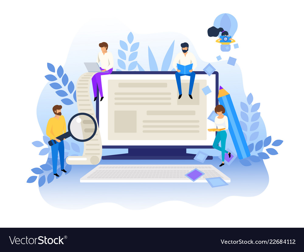 Blogging And Creative Writing Concept Content Vector Image