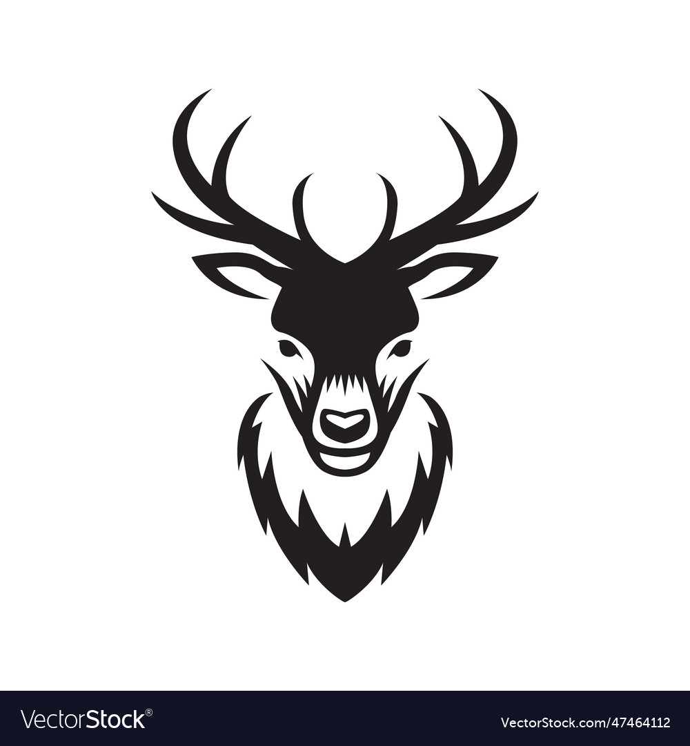 Elegant elk deer logo Royalty Free Vector Image