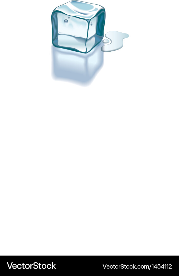 Ice cube melting Royalty Free Vector Image - VectorStock