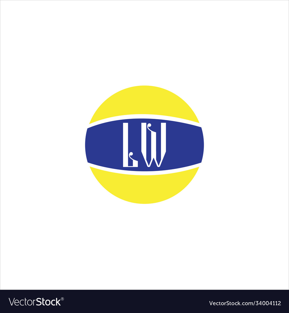 L w Buchstaben Logo Emblem Design