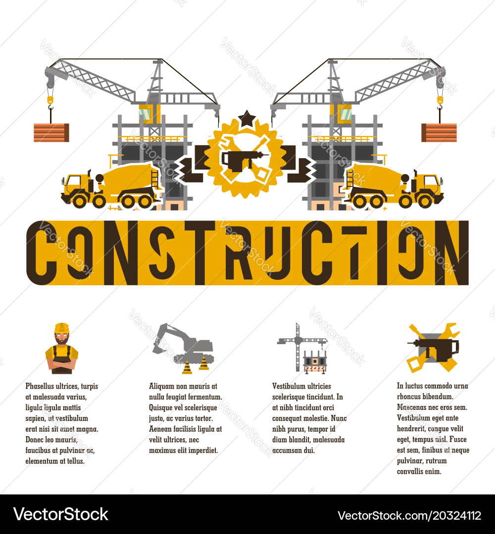 On The Theme Of A Construction Royalty Free Vector Image