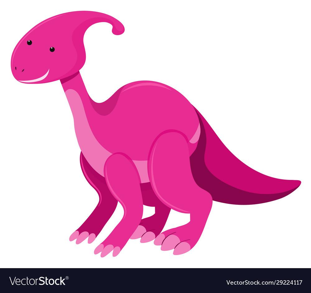 Single picture parasaurolophus in pink color