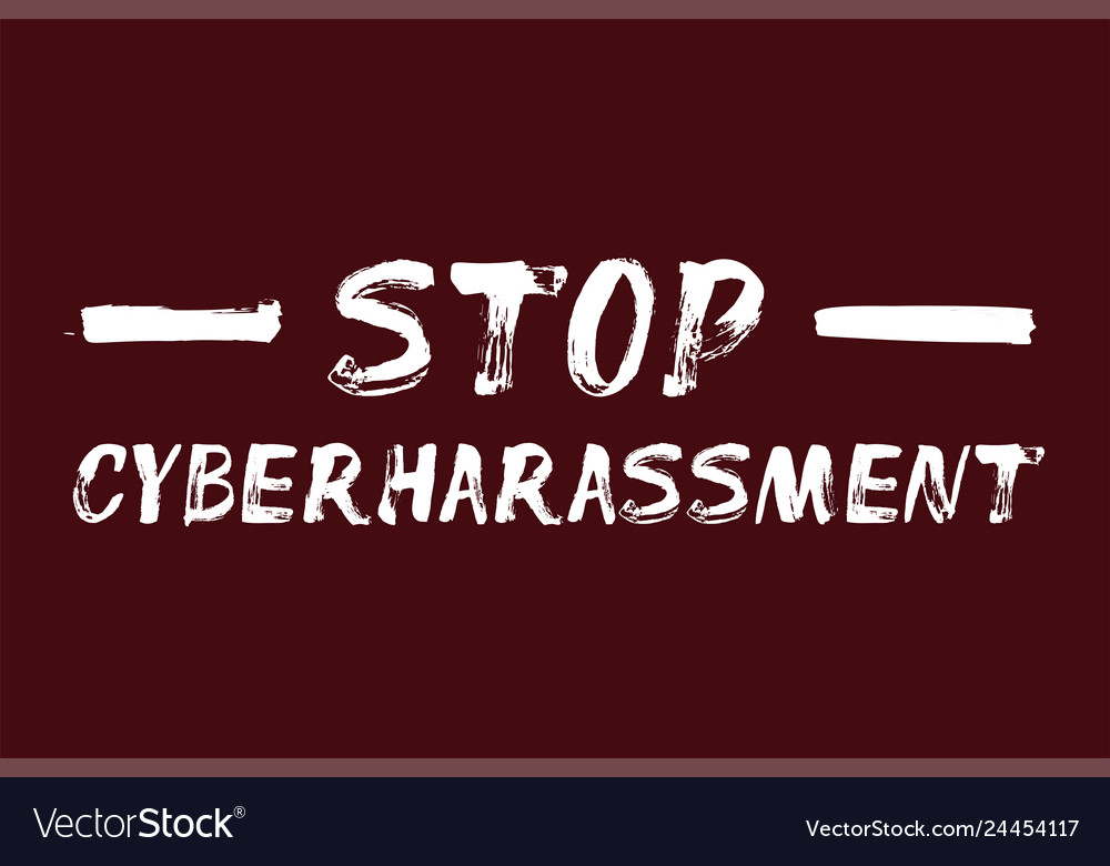 Stop cyberharassment - handdrawn quote