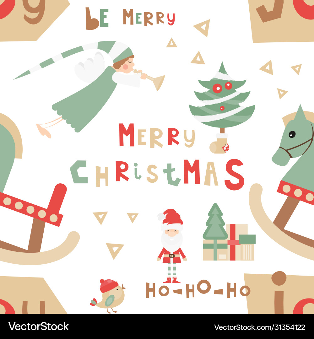 Christmas seamless pattern Royalty Free Vector Image