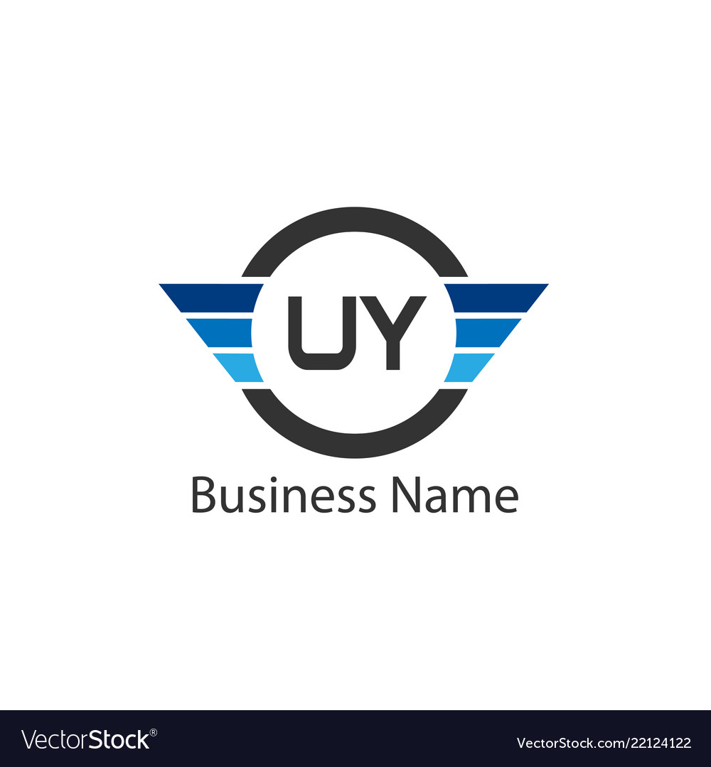 Initial letter uy logo template design