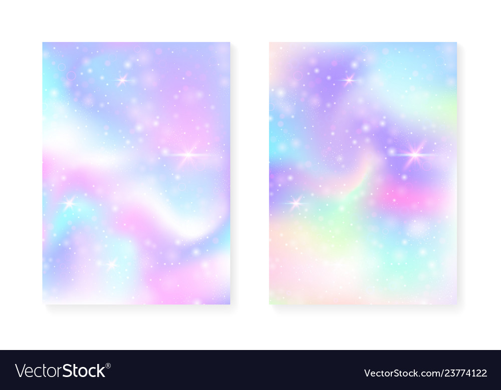 Magic background with princess rainbow gradient