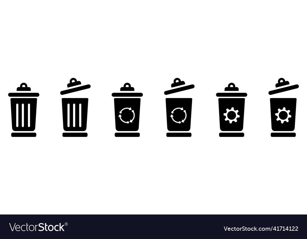 Trash can open icon design Royalty Free Vector Image