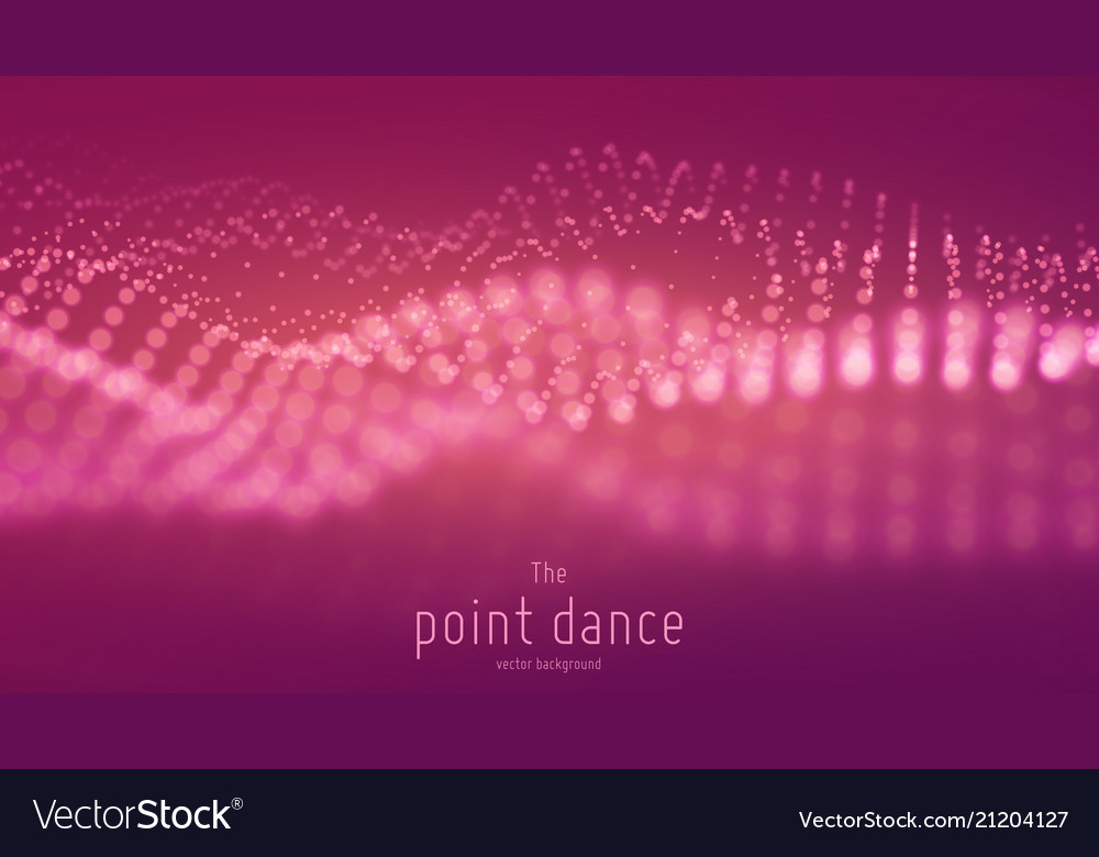 Abstract particle wave points array