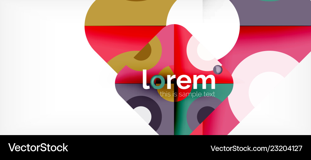 Abstract Graphic Design Rounded Abstract round elements composition background Vector Image