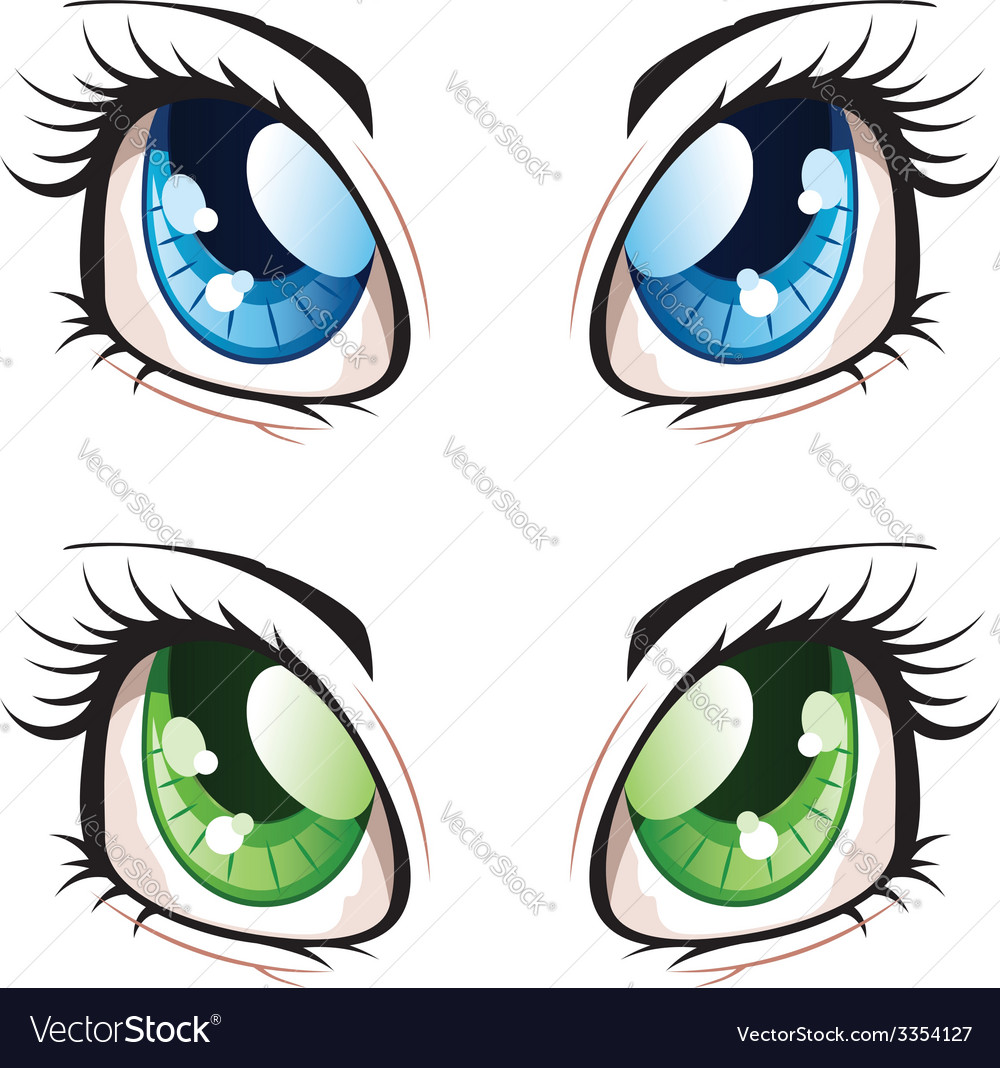 Anime male eyes2 Royalty Free Vector Image - VectorStock