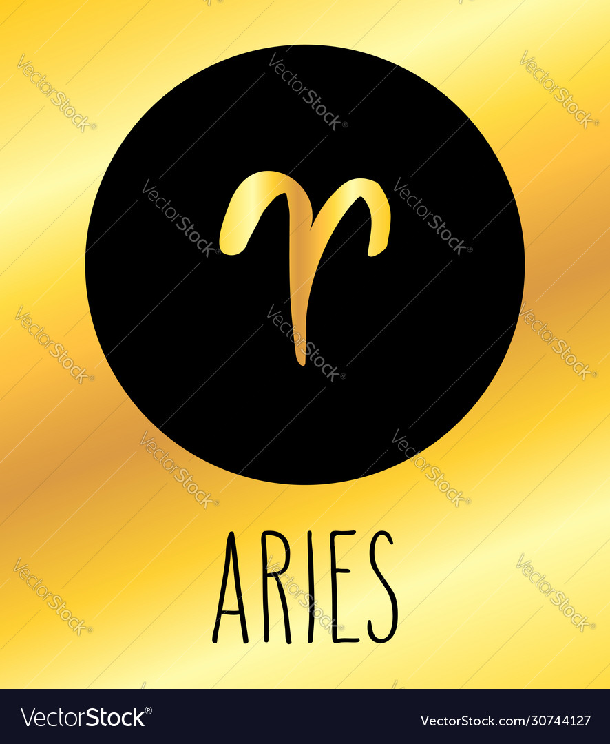 Aries zodiac sign design element Royalty Free Vector Image