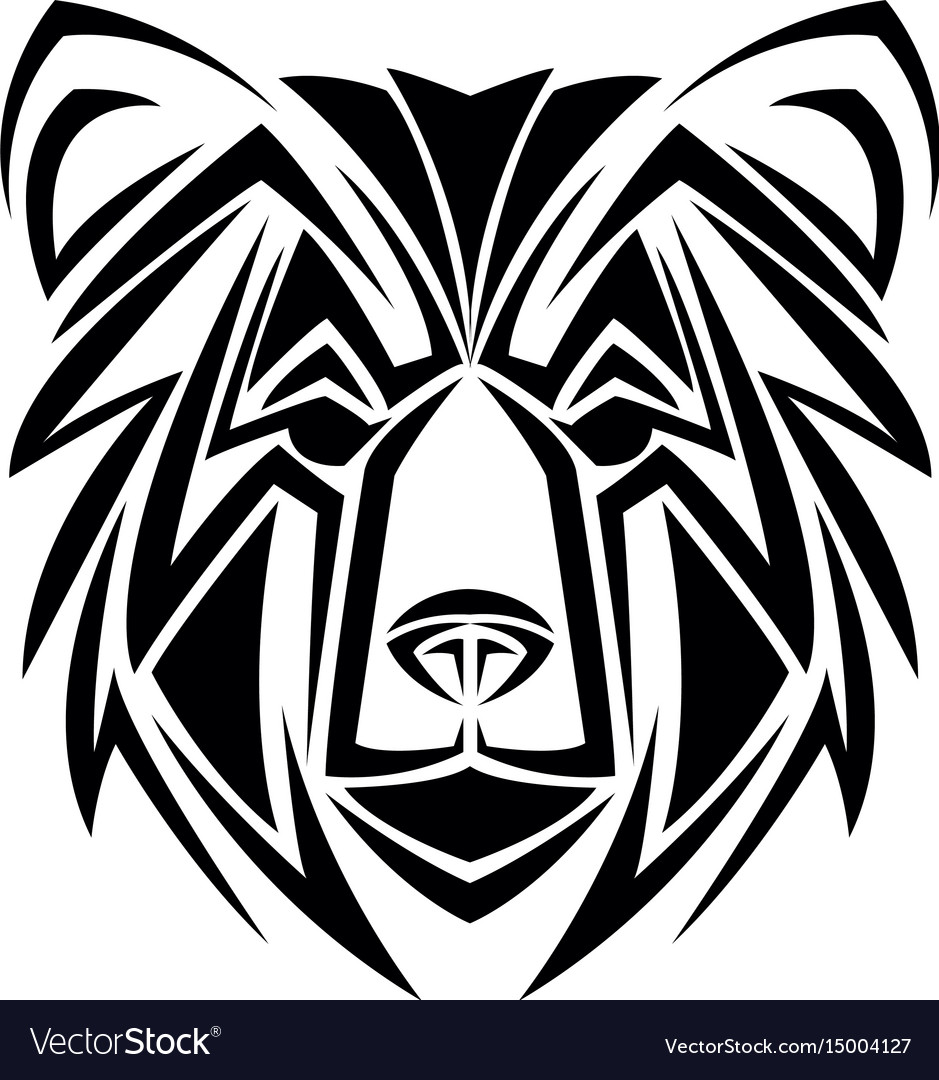 Download Bear tribal tatto animal creativity design Vector Image