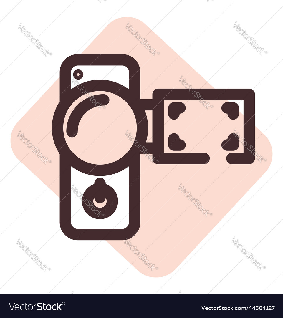 Broadcast pocket camera on a white background