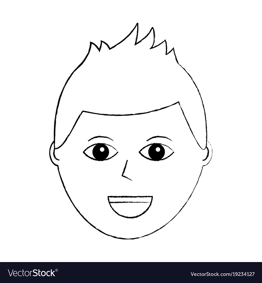 Cartoon face man male character person Royalty Free Vector