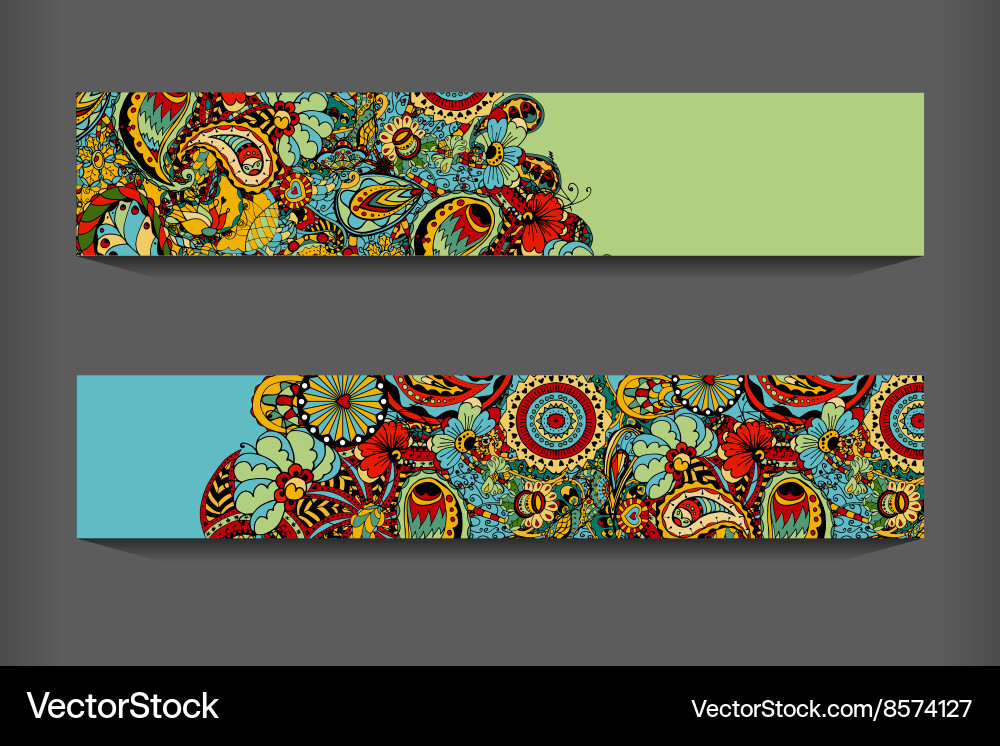 Ethnic pattern cards Royalty Free Vector Image