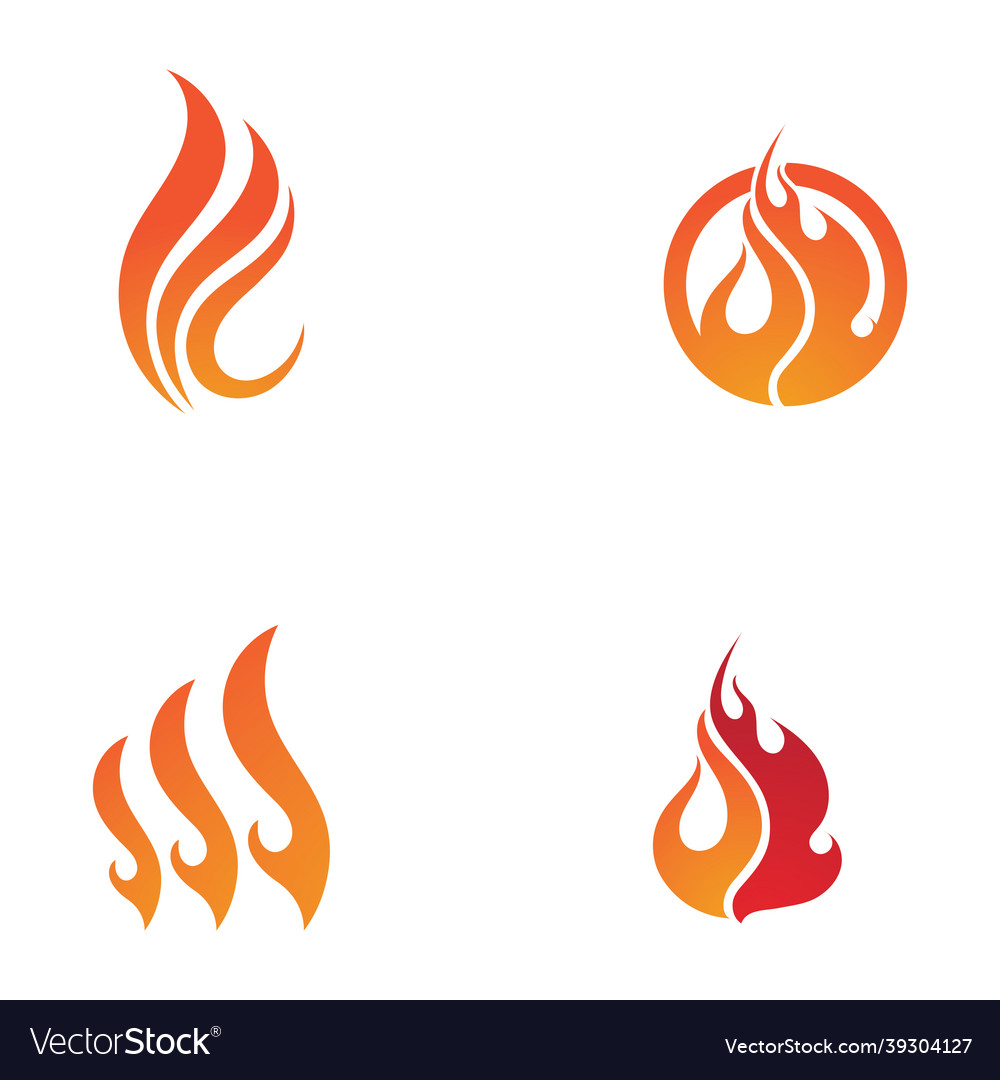 Fire logo template flame symbol icon