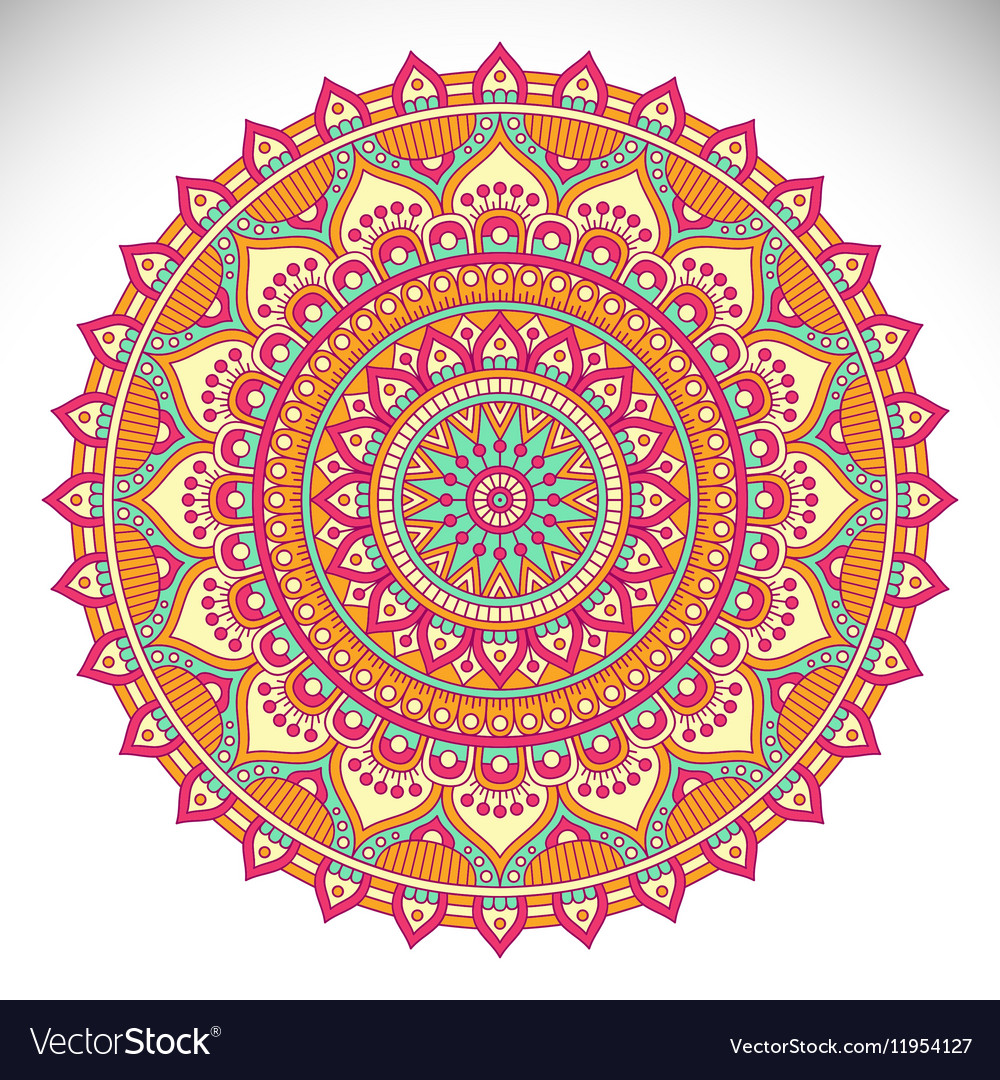 Indian mandala Royalty Free Vector Image - VectorStock