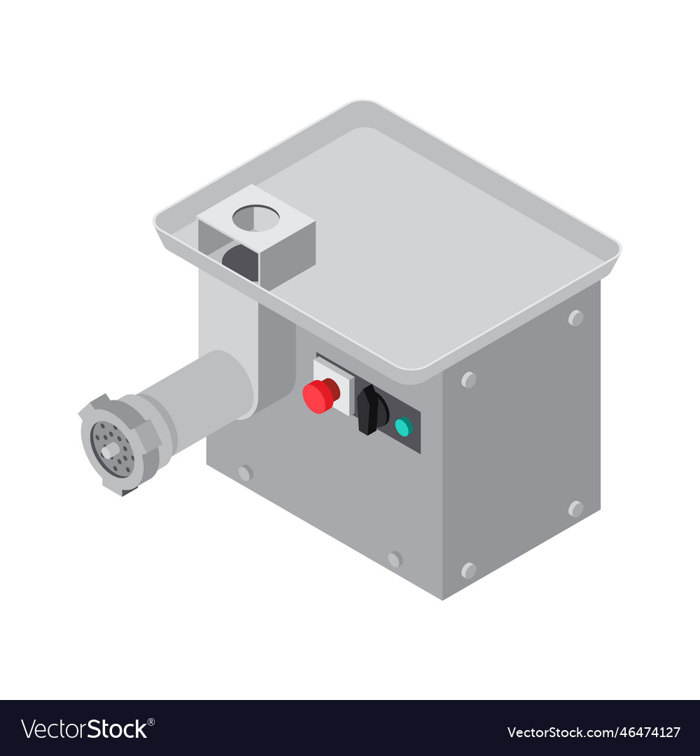 Isometric mincing machine Royalty Free Vector Image