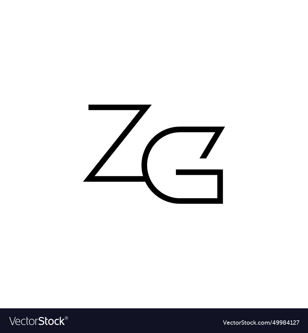 Minimal letters zg logo design