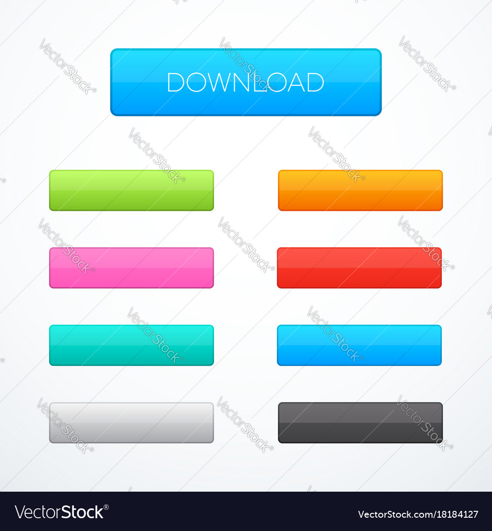 Set of rectangle buttons Royalty Free Vector Image