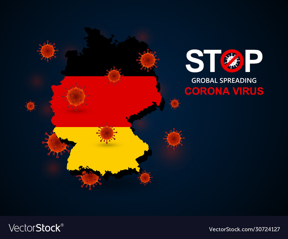 Virus around germany Royalty Free Vector Image