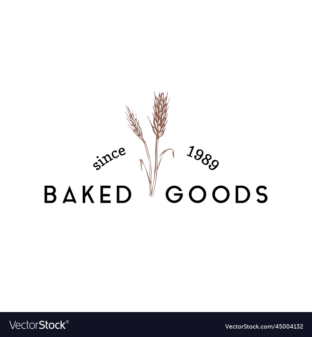 Bakery Logo mit Spikes im Vintage-Label