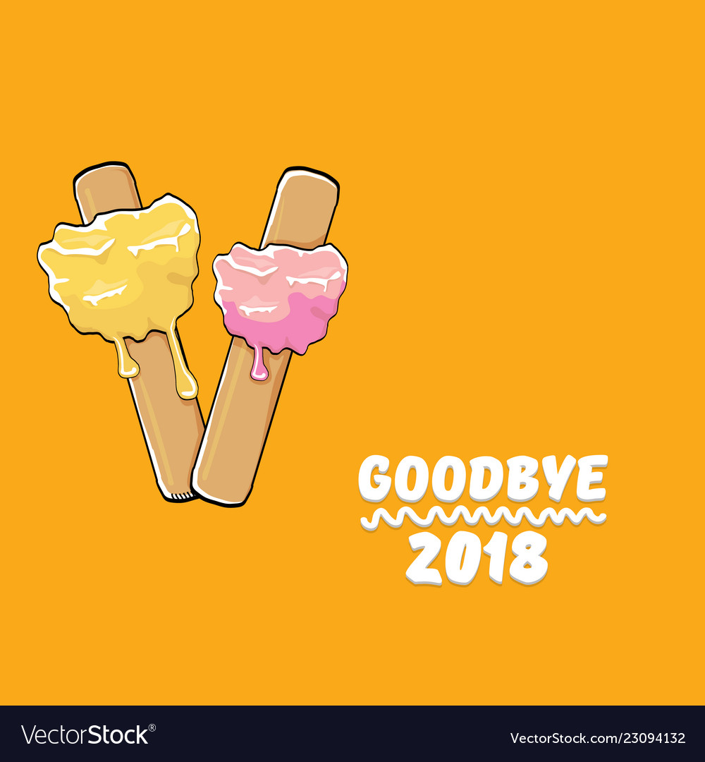 Goodbye 2018 year concept