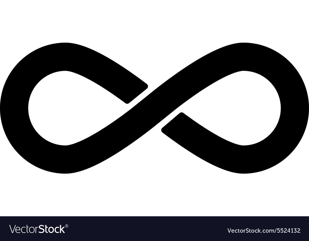 Infinity icon symbol flat