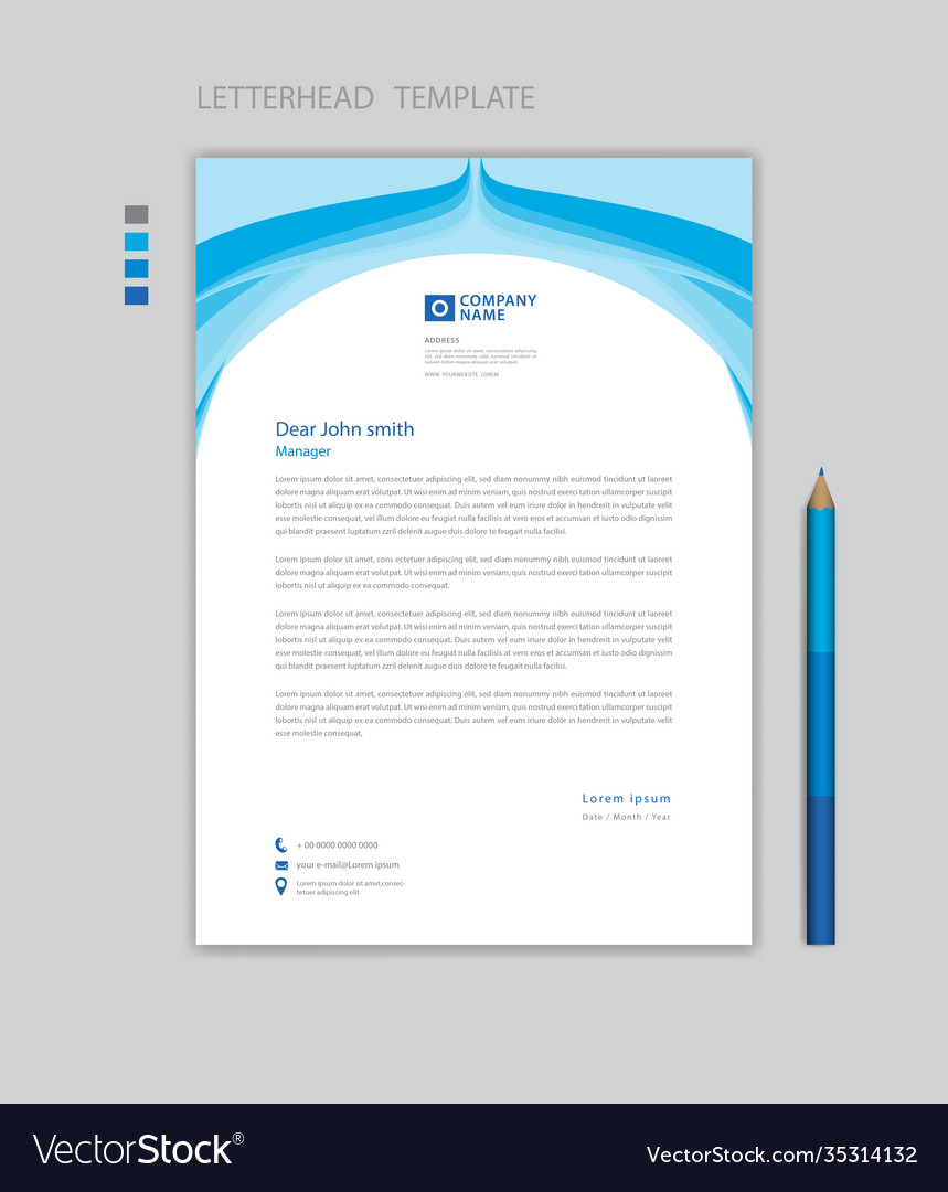 Letterhead template minimalist style