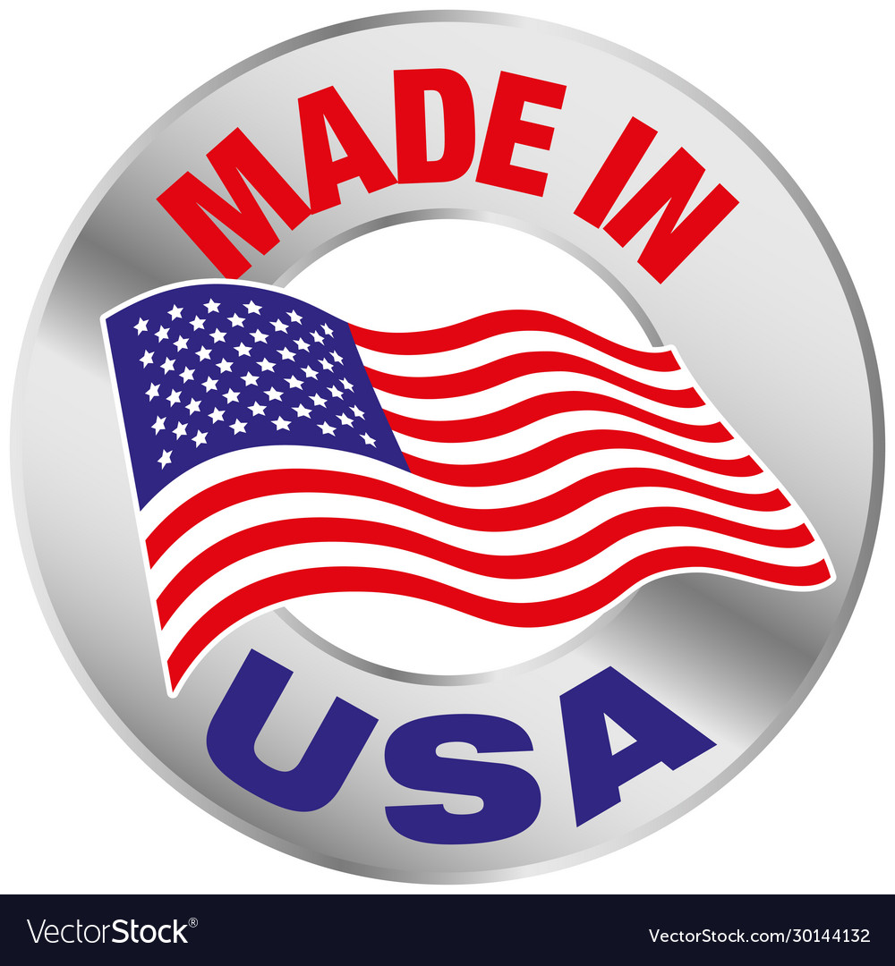 Made in usa badge isolated on white background Vector Image