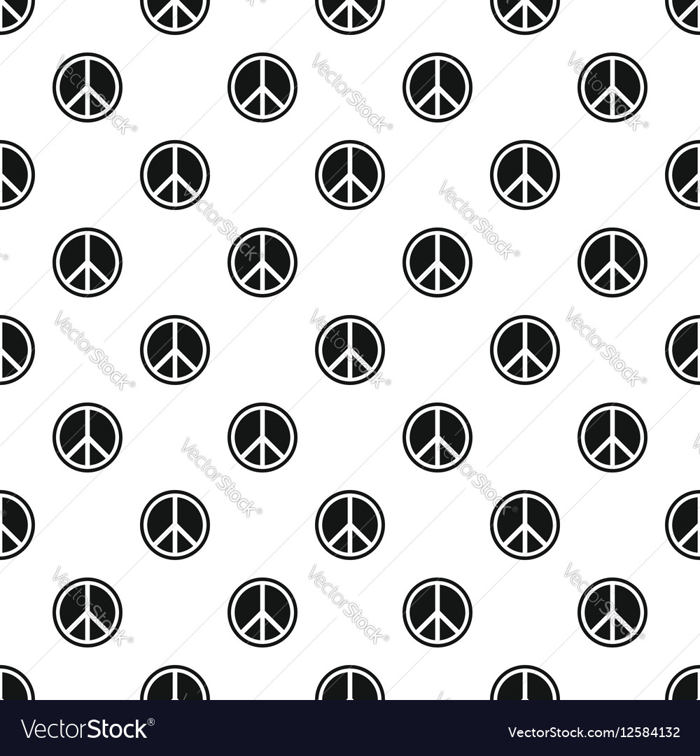 Peace sign pattern simple style Royalty Free Vector Image