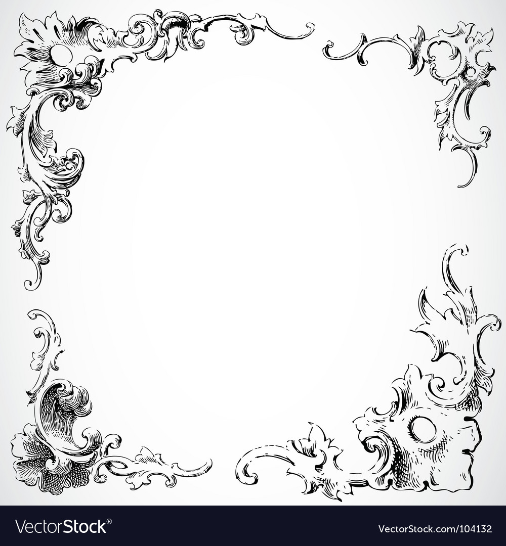 Print design traced Royalty Free Vector Image - VectorStock