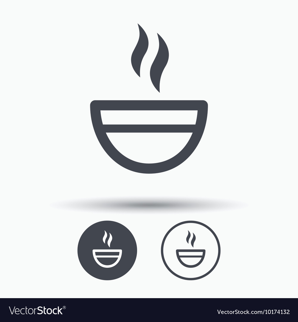 Tea cup icon hot coffee drink sign