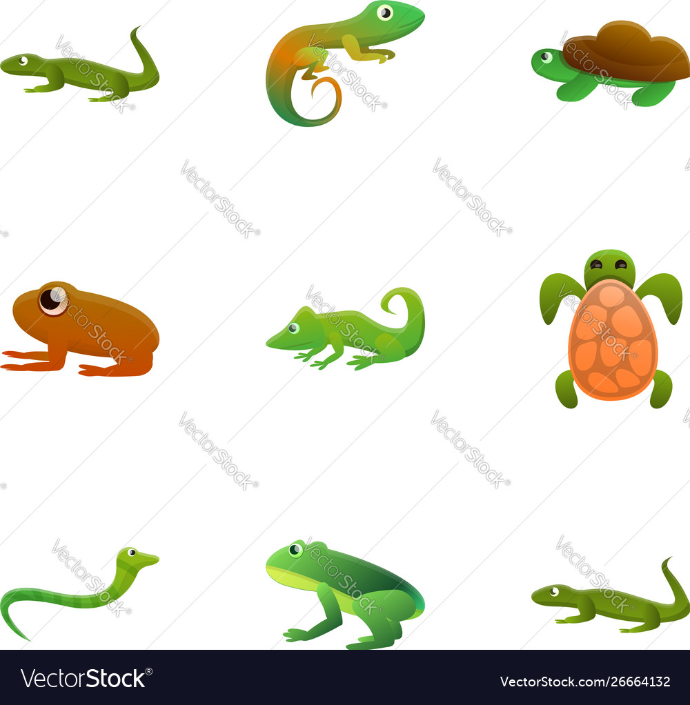 Zoo reptile icon set cartoon style Royalty Free Vector Image Zoo reptile icon set cartoon style Royalty Free Vector Image