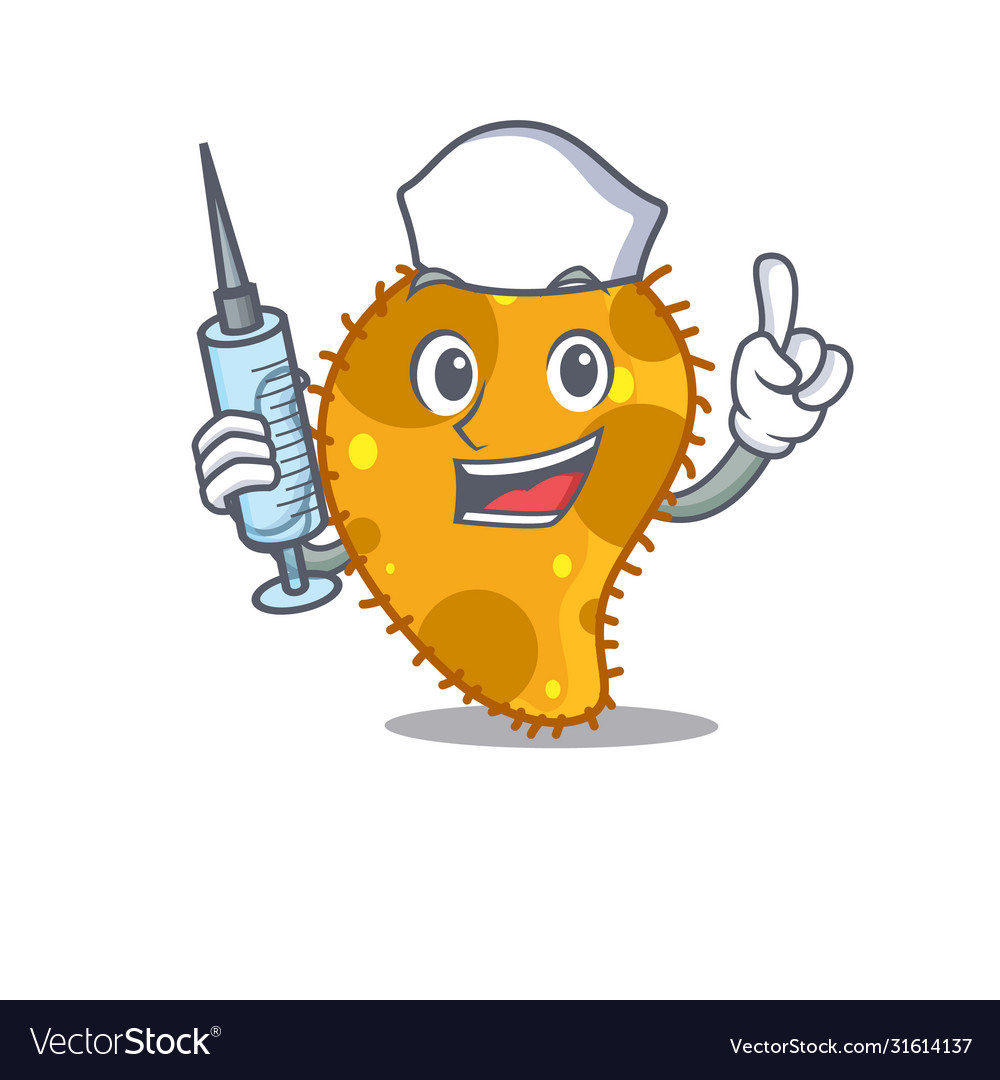 A Nice Nurse Pseudomonas Mascot Design Concept Vector Image A Nice Nurse Pseudomonas Mascot Design Concept Vector Image
