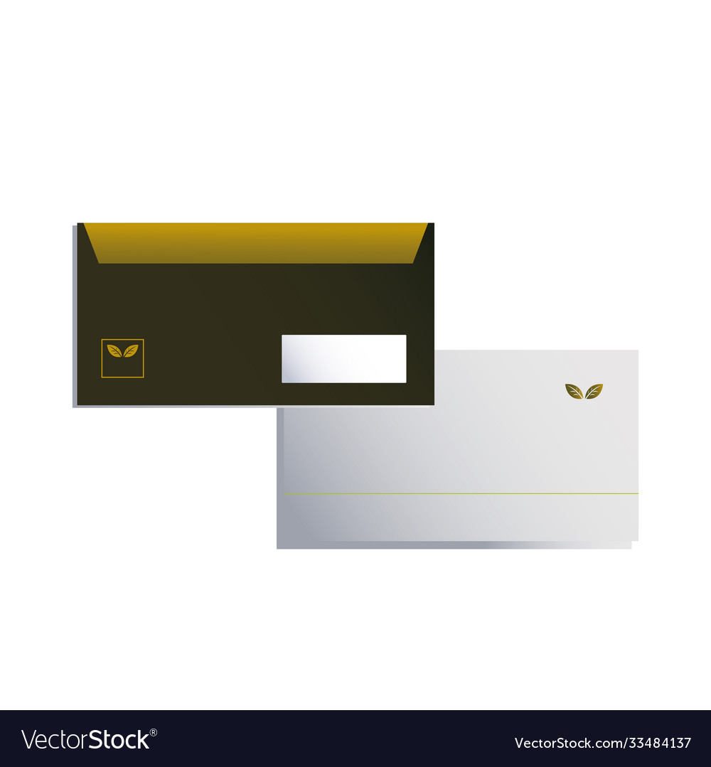 Envelope with window in corporation brand