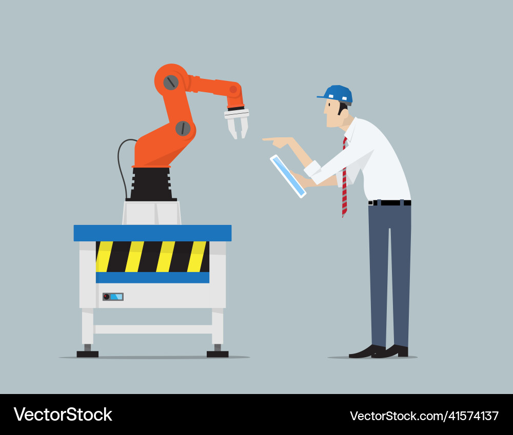 Factory automation concept Royalty Free Vector Image