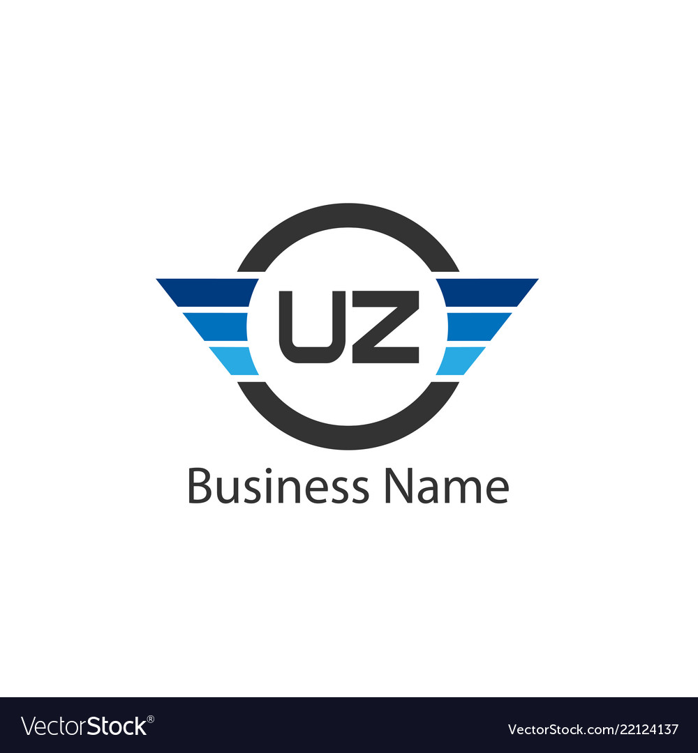 Initial letter uz logo template design