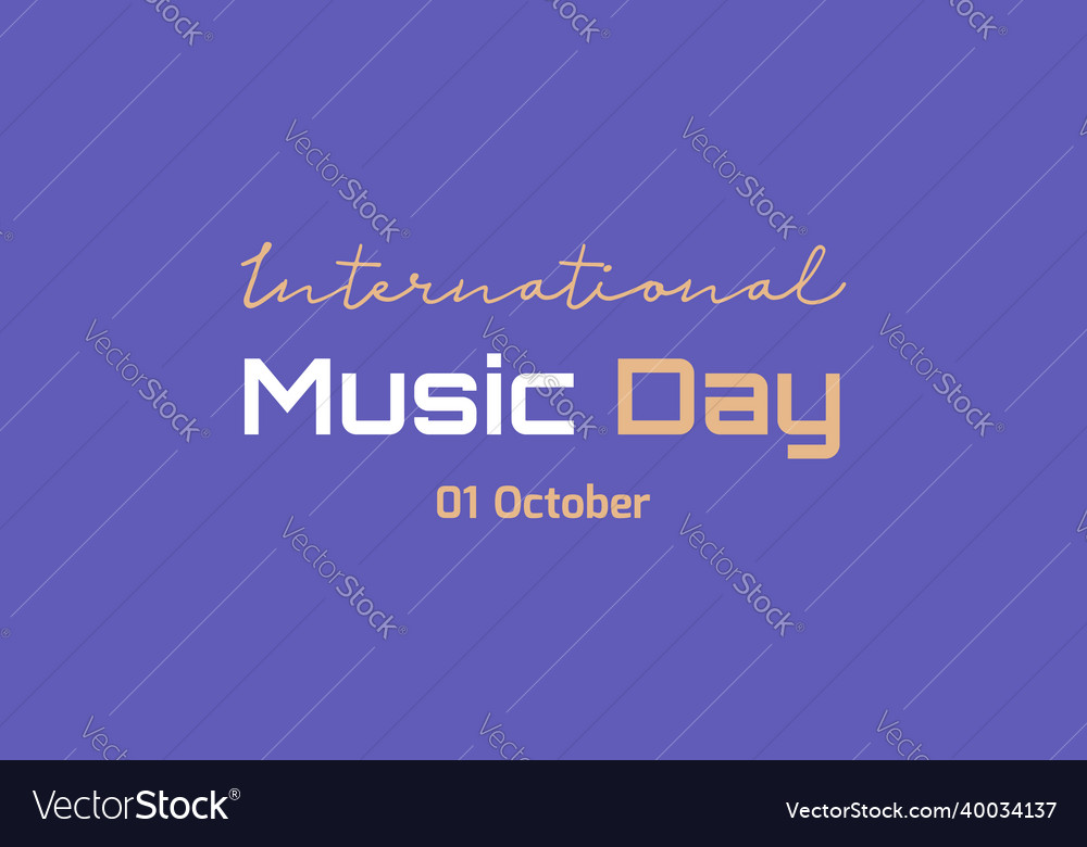 International music day typography design