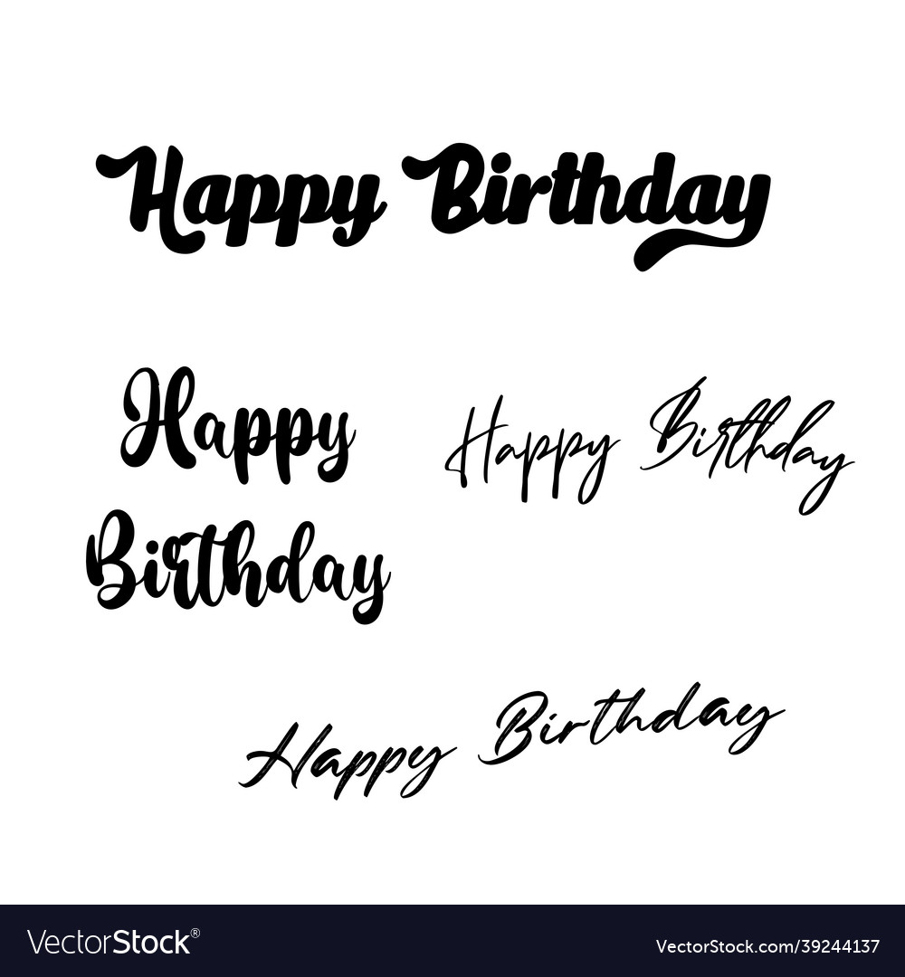 Lettering and calligraphy modern - happy birthday Vector Image