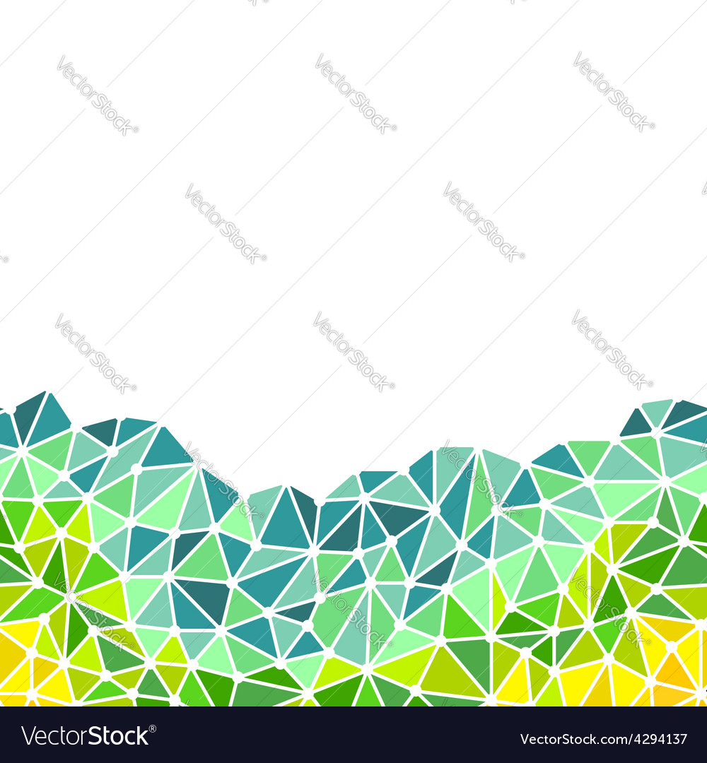 Download Low poly triangles bottom border Royalty Free Vector Image