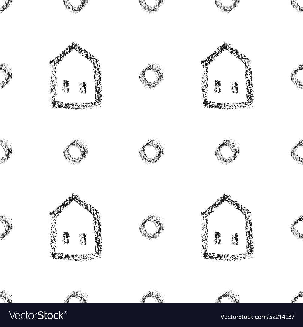 Seamless pattern with houses