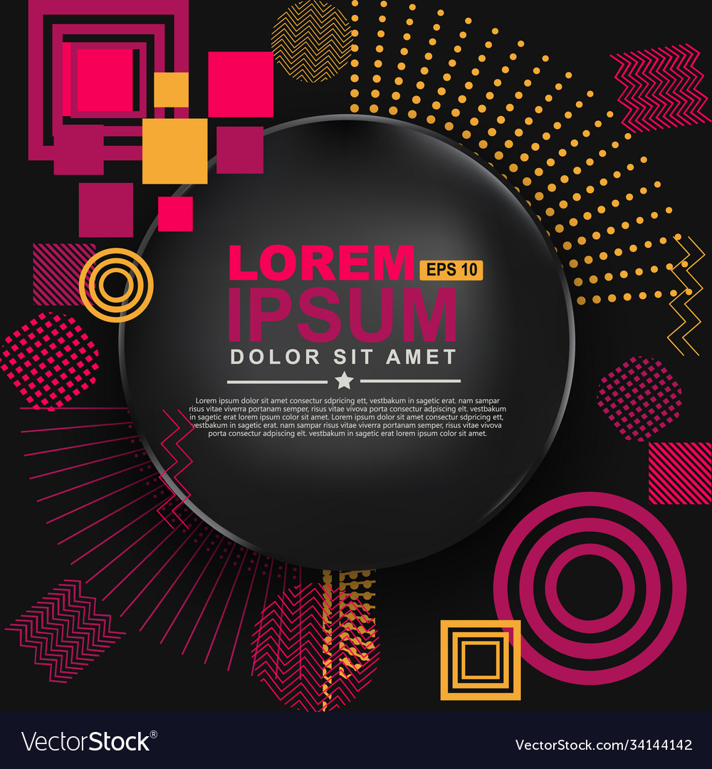 Abstract circle geometric pattern design Vector Image