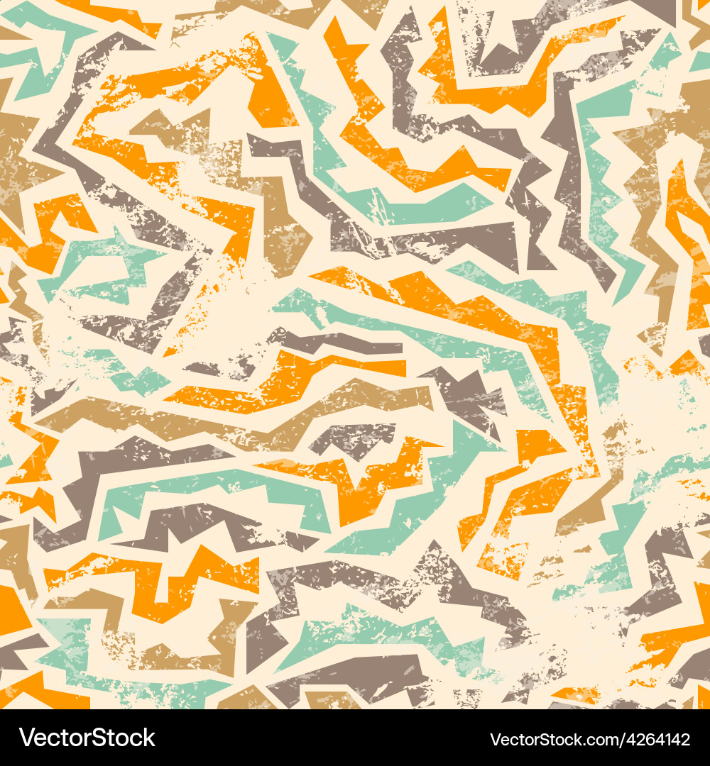Ancient seamless pattern with grunge effect Vector Image