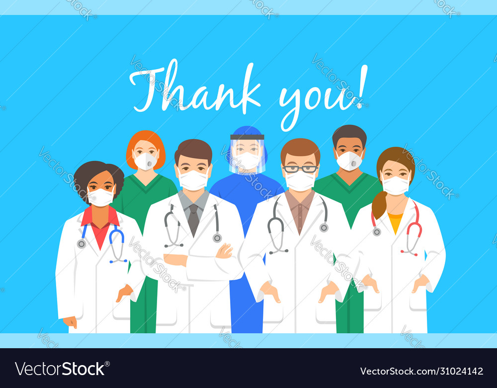 doctors-and-nurses-hospital-staff-thank-you-text-vector-image