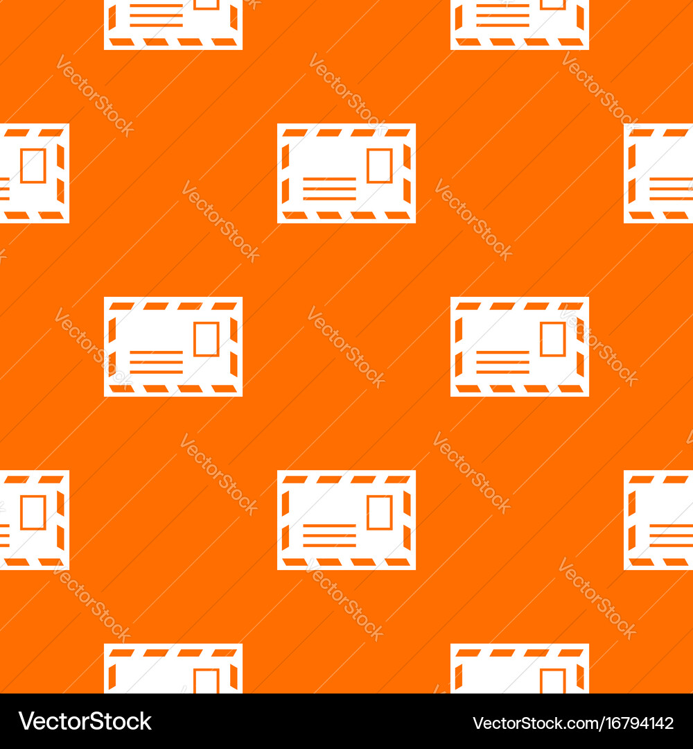 Postage envelope with stamp pattern seamless Vector Image