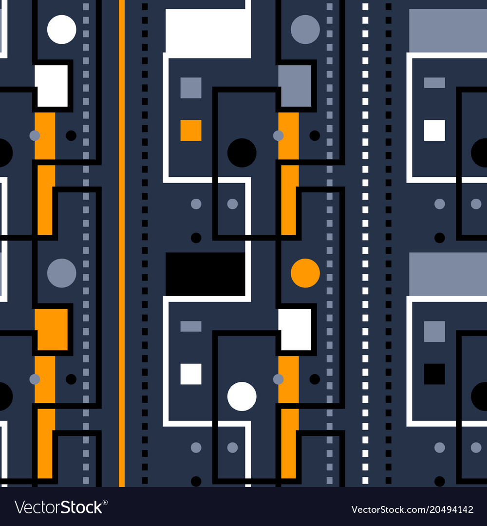 Streets and city lights seamless pattern