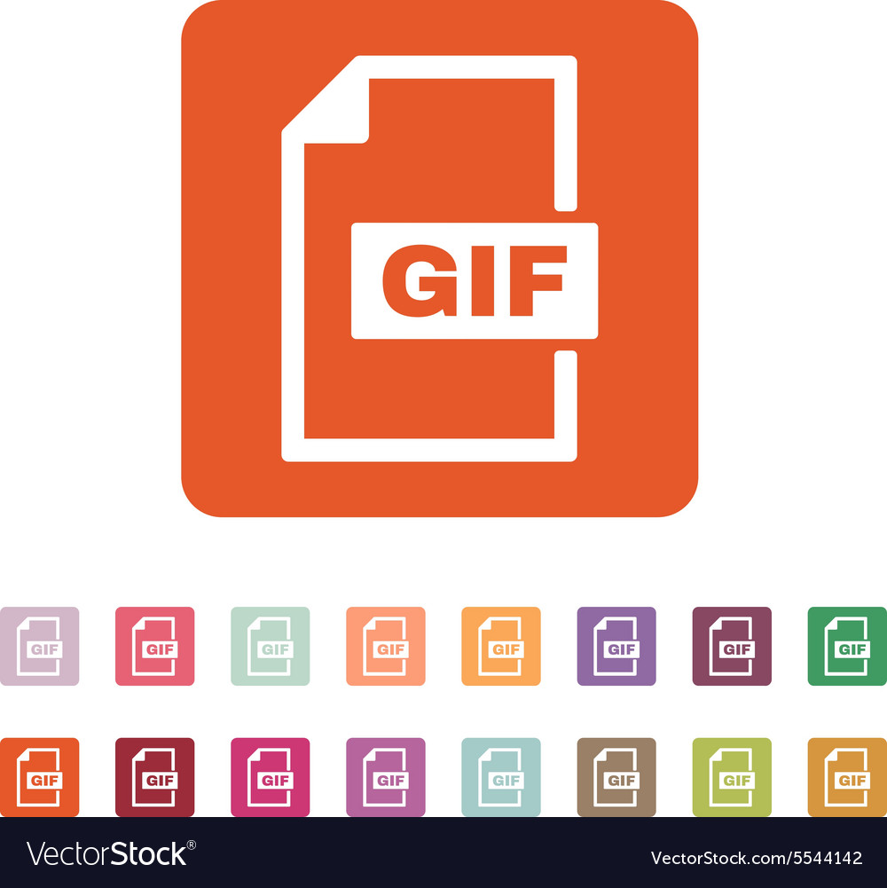 the gif icon file format symbol flat royalty free vector