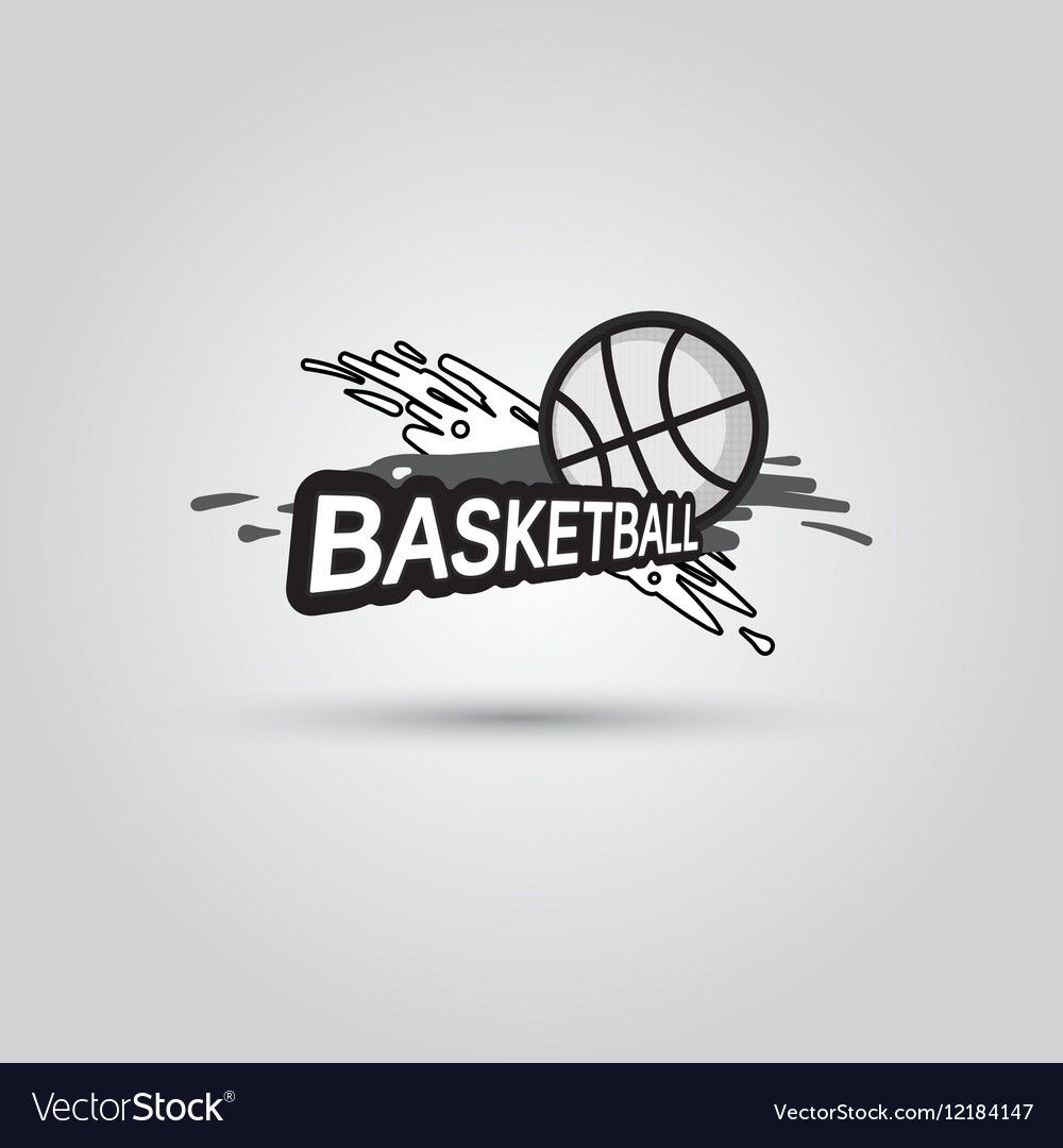 Ball symbol basketball logo badge sport emblem