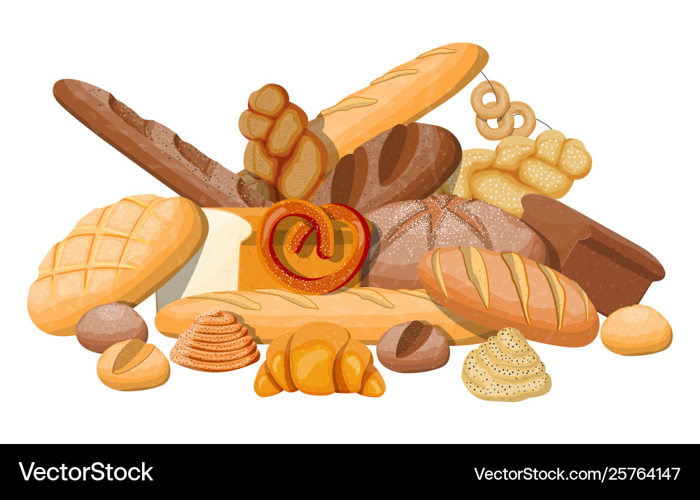 Big bread icons set Royalty Free Vector Image - VectorStock